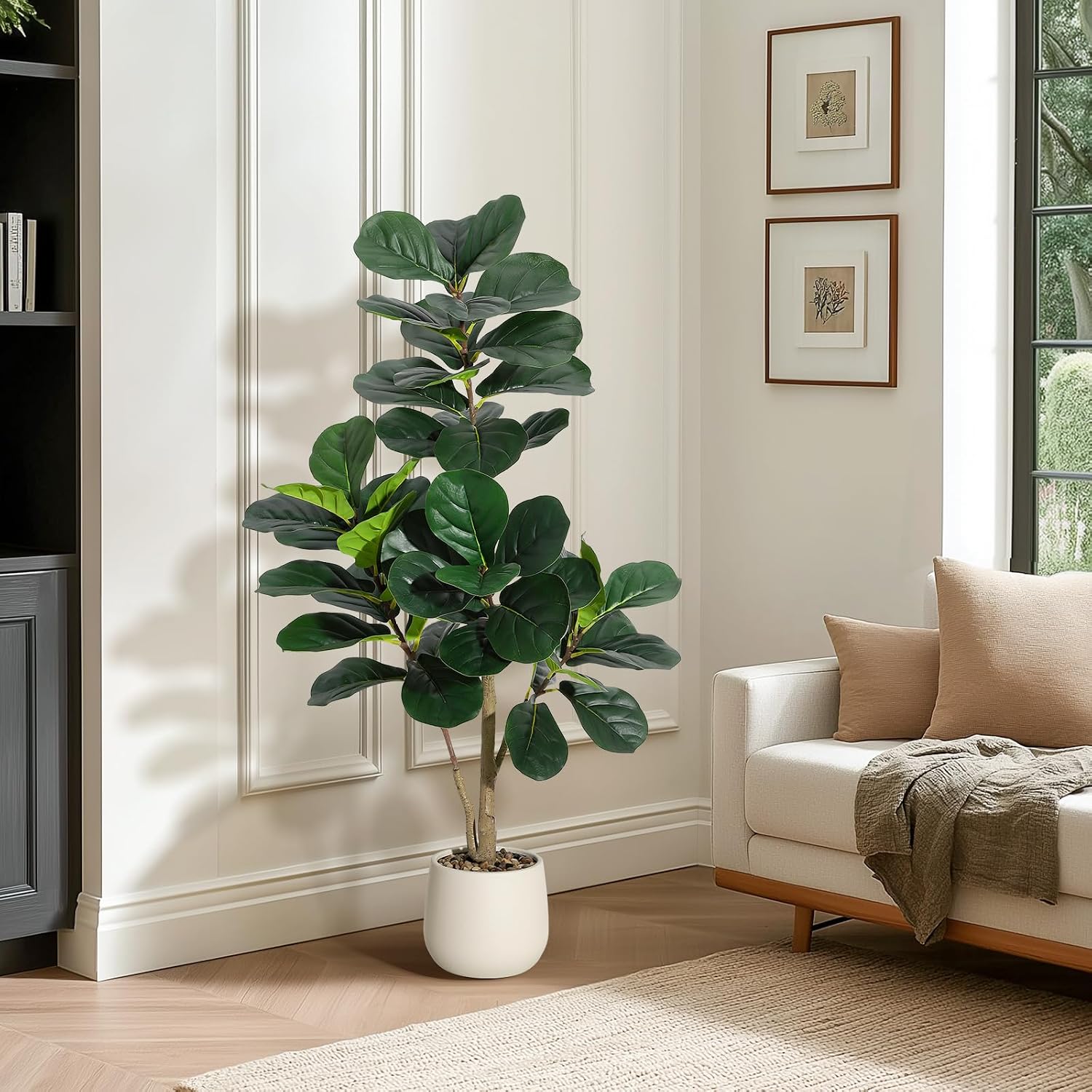 Fiddle Leaf Fig - Sztuczne drzewo figa z dużymi liśćmi