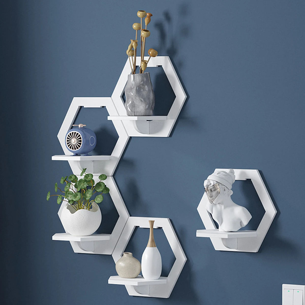 3Pcs Sześciokątna półka ścienn – Terracotta Pot recenzja i cena